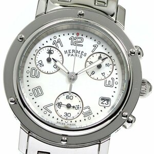 エルメス HERMES CL1.310 クリッパークロノ デイト クォーツ レディース 良品 _750590