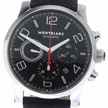 訳あり モンブラン MONTBLANC 7141 タイムウォーカー クロノグラフ 自動巻き メンズ 保証書付き_707738【ev20】_画像1