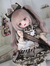 【ぐるぐる】DDH-27 SW肌 ドルフィードリーム MDD Dollfie Dream カスタムヘッド + 碁石アイ2種 パテ盛り + 舌パーツ ※難あり_画像9