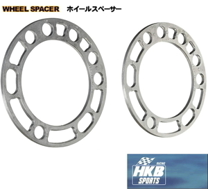 HKB SPORTS スペーサー 2枚 5mm 6穴 PCD:139.7【品番 : HKWS4WD】