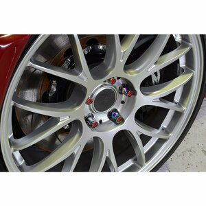 KYO-EI KicS Racing Composite R40 iCONIX ロックナット ネオクローム/キャップ付き ブルー アルミ製 20個 M12 x P1.5【品番 : RIA-11NU】