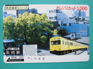 JR東 オレカ 使用済 南武線 矢向駅 1穴 【送料無料】