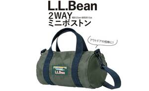 非売品レア！LEE付録「L.L.Bean 2WAYミニボストンバッグ」ショルダーバッグ　ミニボストン　軽量素材　キャンプ　アウトドア　