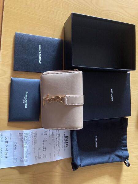 SAINT LAURENT コンパクトジップウォレット 2つ折り財布 箱付き 美品