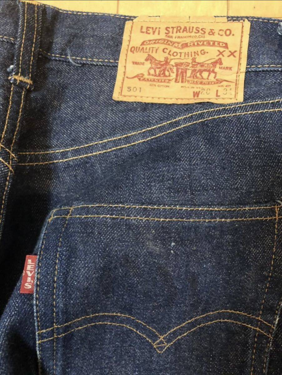 オンラインストア入荷 Levi´s 赤耳 ビッグE 革パッチ、内タグ無し