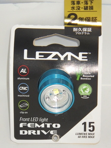 マジ人気【フロントライト】レザイン LEZYNE FEMTO DRIVE FRONT BLUE