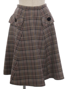 エムズグレイシー スカート British Check Skirt チェック 36