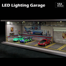 1/64スケール USB LED照明モデルカーガレージパッキングロットステーション（710007）_画像2