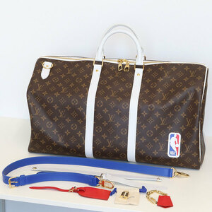 未使用品！ ルイ ヴィトン モノグラム LV×NBA キーポル バンドリエール55 M45587 ボストンバッグ （質屋 藤千商店）