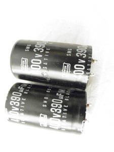 電解コンデンサ ４００V 　３９０μF 　２個セット 他にもコンデンサーを出品しています.