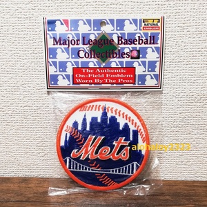 MLB ニューヨーク メッツ チーム ロゴ 刺繍 オーセンティック オン フィールド プロ 仕様 エンブレム 新品 未使用 メジャーリーグ ワッペン