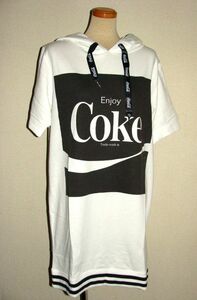 [ unused tag attaching ]*CECIL McBEE×COCA-COLA/ Cecil McBee × Coca * Cola collaboration * short sleeves Parker tunic dress M M78