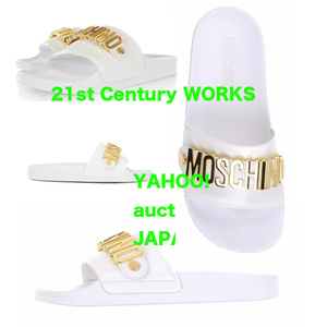 MOSCHINO sandals white / gold 40moschino sandals white / gold 40