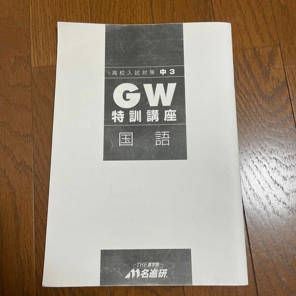 名進研　中3 国語　GW特訓講座　高校入試対策