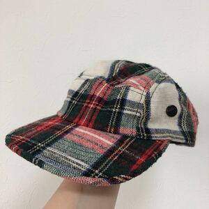 (k) NEW YORK HAT ニューヨークハット ウール ジェットキャップ USA製 チェック柄 帽子 