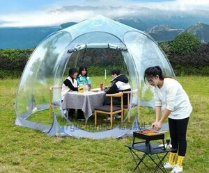 強くお勧め★実用テント雨対策アウトドアテント高品質/防湿アウトドア露天透明星空テントキャンプビーチ釣りテント 2.8＊2.8＊2.25 m