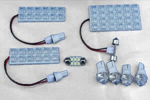 30 プリウス LED74発 LED ルームランプ 8点セット フロントマップ×2 センタールーム×1 カーテシ×2 バニティ×2 リアラゲッジ×1