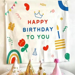 誕生日タペストリー飾り付けバースデー飾り壁掛けガーランドおしゃれ背景女の子男の子100日 ハーフバースデー １歳 2歳 3歳