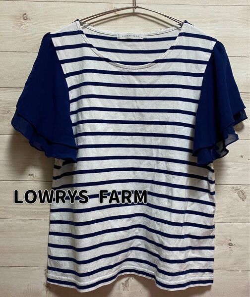 LOWRYS FARM Tシャツ トップス カットソー フレアスリーブ