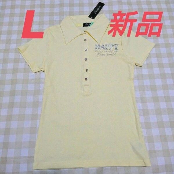 【新品】半袖Tシャツ レディース Lサイズ イエロー ハート