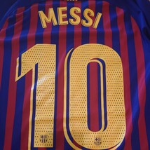 ★美品 レア品 正規品 NIKE ナイキ FCバルセロナ MESSI メッシ RAKUTEN 2018 レプリカユニフォーム サイズS DRY-FIT ナイキジャパン★_画像3