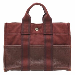 ★A2229 エルメス フールトゥPM ハーフレザー ハンドバッグ ブラウン系 HERMES レディース メンズ★