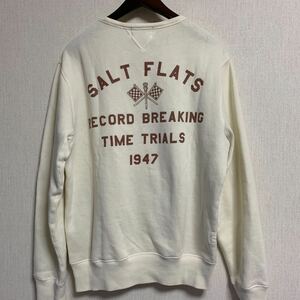 RRL ダブルアールエル VFLEECE CREWNECK SWEAT SHIRTS 両Vガゼットクルーネックスウェット バックプリント　ホワイト