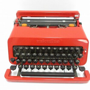 動作未確認 olivetti valentine タイプライター 赤バケツ オリベッティ バレンタイン 現状品 5-G070/1/100の画像2