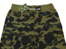 ◯ A BATHING APE アベイシングエイプ 1ST CAMO SWEAT スウェット ハーフパンツ 001SPI301015M sizeL 緑 グリーン 103 _画像3