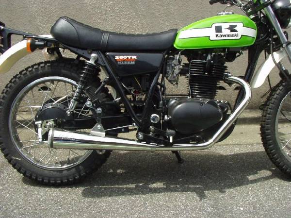 半額SALE/ 250TR カワサキ 専用HMS 100φ砲弾マフラー Type3 3曲げ