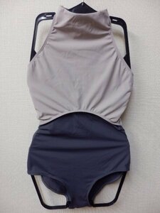 305F13◆danzbaby◆バレエレオタード◆ベージュ×グレー◆160cm