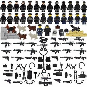 警察特殊部隊武器付きセット　ブロック　ミニフィグ レゴ　LEGO 互換 ミニフィギュア　軍人　swat hka