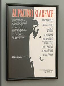 【額付き】A4アートポスターSCARFACE スカーフェイス トニーモンタナ Tony Montana アルパチーノ Al Pacino S016