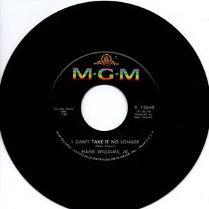 Hank Williams Jr. 「I Can't Take It No Longer/ You Can Hear A Tear Drop」米国盤EPレコード