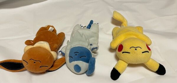 ポケモン 寝そべりぬいぐるみ 3点セット ピカチュウ イーブイ アブソル