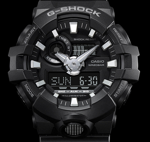 海外限定生産逆輸入モデル CASIO カシオ G-SHOCK Gショック 多彩な機能 1/100秒クロノ搭載 フルオートカレンダー新品ALL BK