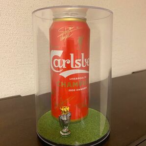【国内未発売】リバプール　プレミアリーグ優勝記念空ビール缶ディスプレイ　トロフィーセット