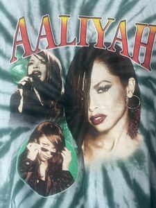 希少　AALIYAH Tシャツ　タイダイ柄RAP Tシャツ　サイズL アリーヤ Tシャツ　SADE HIPHOP Tシャツ　