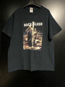 激レア00'S HACK/SLASH Tシャツ ヴィンテージ 映画Tシャツ　サイズL ブラック　ゲームTシャツ　コピーライト　オフィシャル　アニメTシャツ
