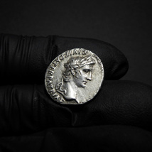 【古代ローマコイン】Augustus（アウグストゥス / オクタウィアヌス）クリーニング済 シルバーコイン 銀貨 デナリウス(EDrRTa53PK)_画像4