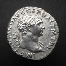 【古代ローマコイン】Trajan（トラヤヌス）クリーニング済 シルバーコイン 銀貨 デナリウス(AipFL4B84R)_画像1