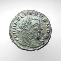 【古代ローマコイン】Severus II（セウェルス2世）クリーニング済 ブロンズコイン 銅貨 フォリス(isFHDAr23a)_画像1