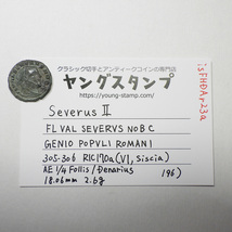 【古代ローマコイン】Severus II（セウェルス2世）クリーニング済 ブロンズコイン 銅貨 フォリス(isFHDAr23a)_画像10