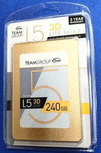 【新品・未使用品】Team Group L5 lite-3D 高性能3D　NAND型内蔵SSD[2.5インチ/240GB] T253TD240G3C101〈240GB薄型〉【送料無料】