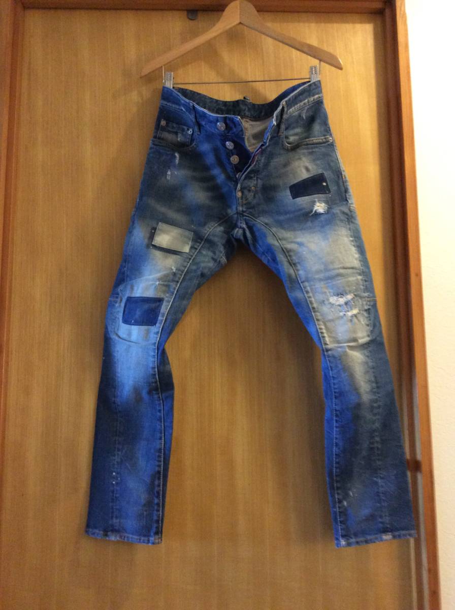 直営店直営店ディースクエアード 546H 48 バイカー デニム ジーンズ
