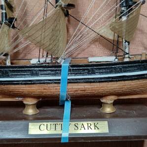 ヴィンテージ 英国製 帆船模型 カティーサーク号（長さ15.5高さ10.5㎝）nauticalia london tribute model cutty sark プラカバー入りの画像5