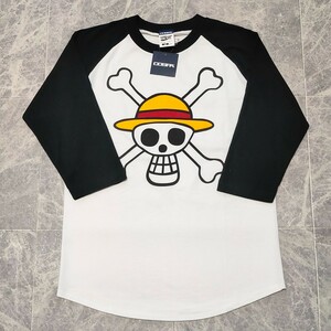 未使用 COSPA コスパ ONE PIECE 麦わらの一味 海賊旗 ラグラン Tシャツ M ワンピース ルフィ ゾロ チョッパー ナミ ロビン サンジ