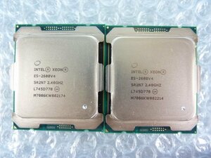 1NXZ // 2個セット(同ロット) Intel Xeon E5-2680 V4 2.4GHz SR2N7 Socket(LGA)2011-3 Broadwell-EP M0// Fujitsu PRIMERGY RX2530 M2 取外