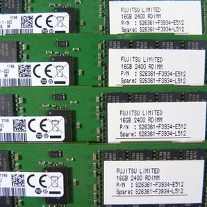 1NYH // 16GB 16枚セット計256GB DDR4 19200 PC4-2400T-RA1 Registered RDIMM 2Rx4 M393A2G40EB1-CRC0Q //Fujitsu PRIMERGY RX2530 M2 取外の画像7