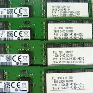 1NYH // 16GB 16枚セット計256GB DDR4 19200 PC4-2400T-RA1 Registered RDIMM 2Rx4 M393A2G40EB1-CRC0Q //Fujitsu PRIMERGY RX2530 M2 取外の画像9